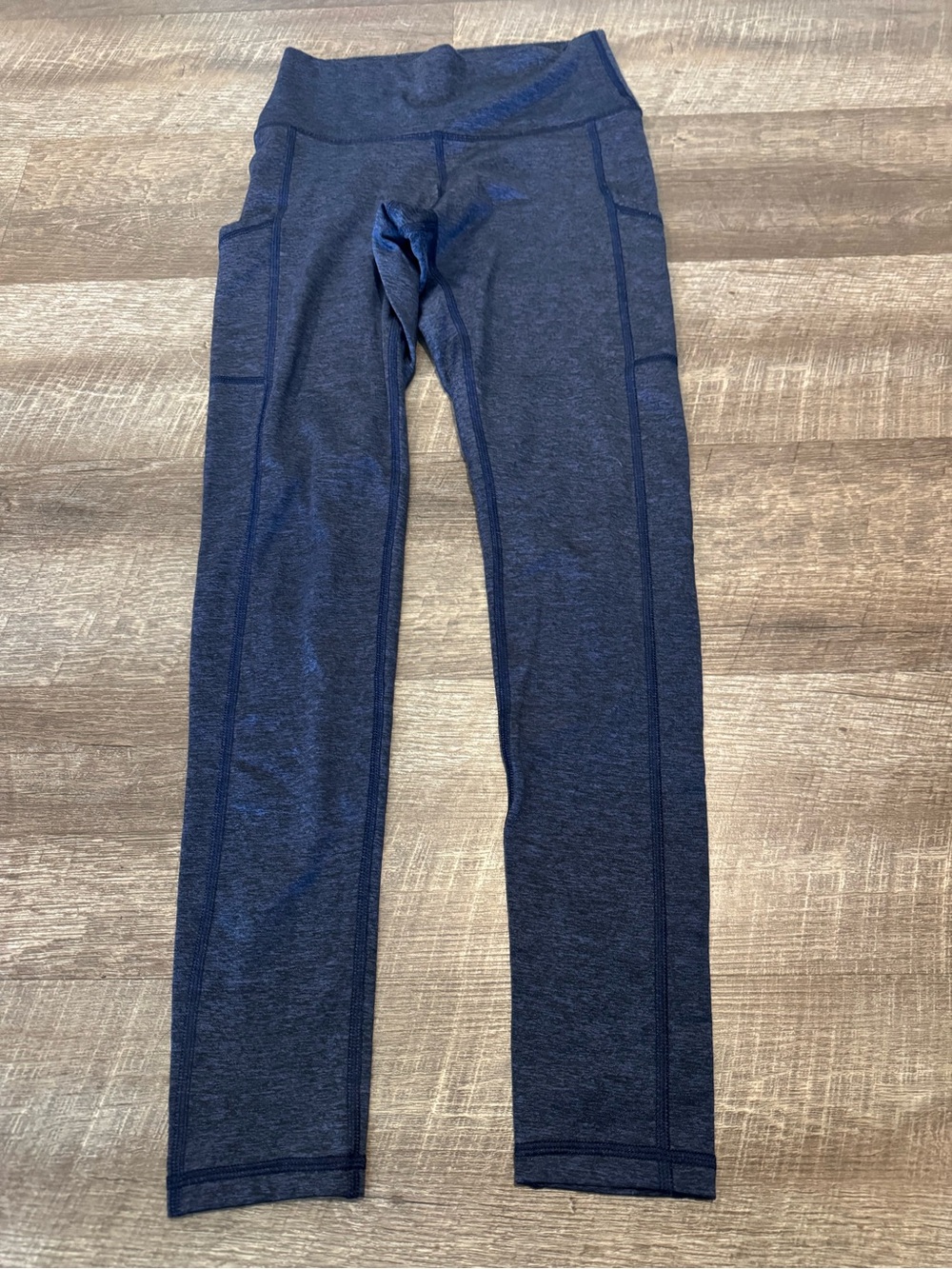 Aerie Chill Play Move Heathered Navy Blue High-Waist Athletic Leggings